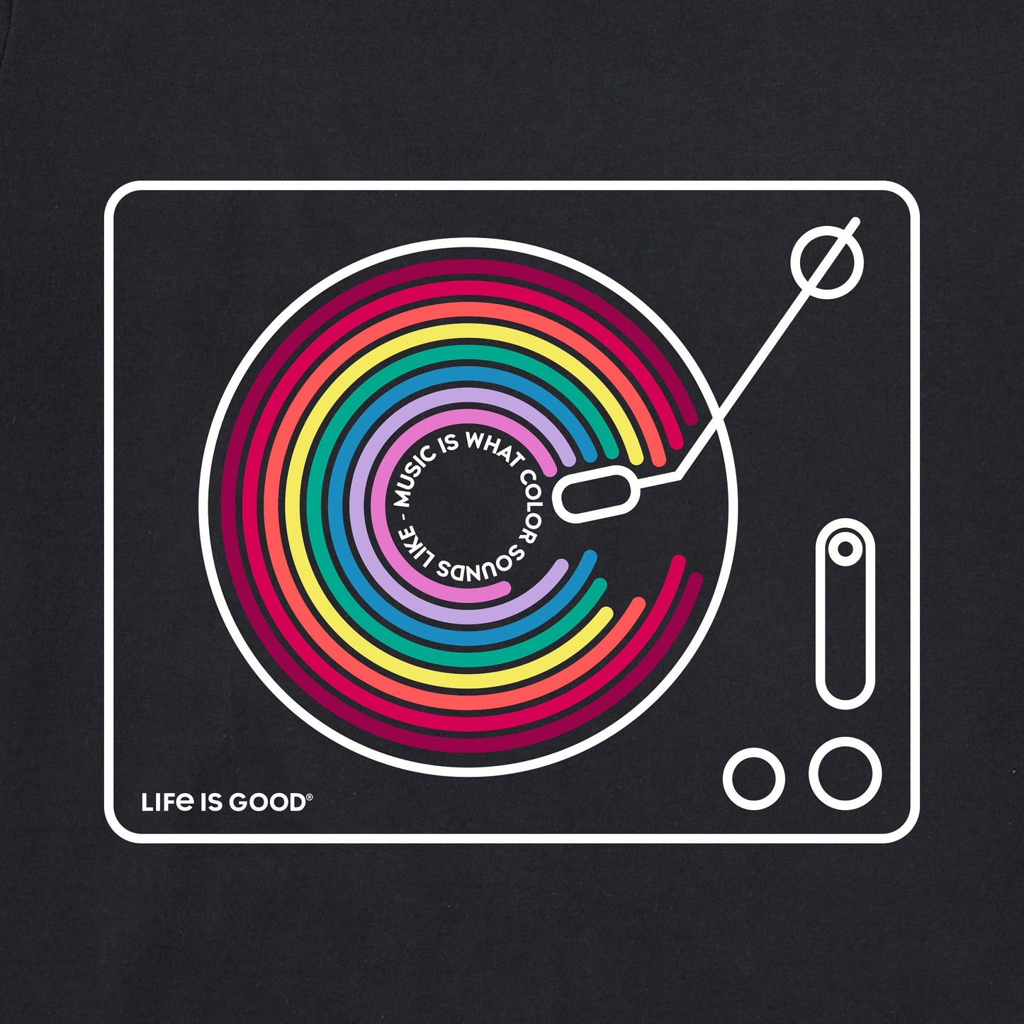 Men's Music Color Turntable Short Sleeve Tee