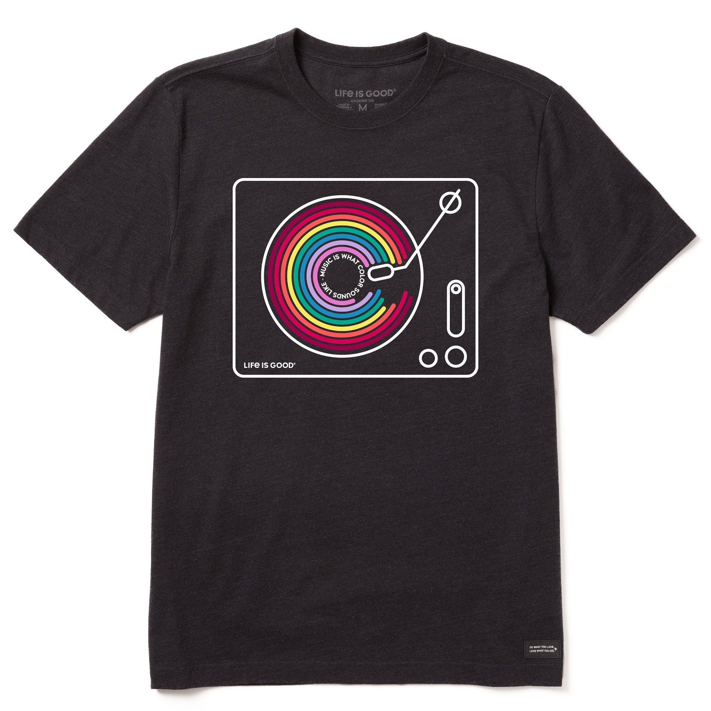 Men's Music Color Turntable Short Sleeve Tee