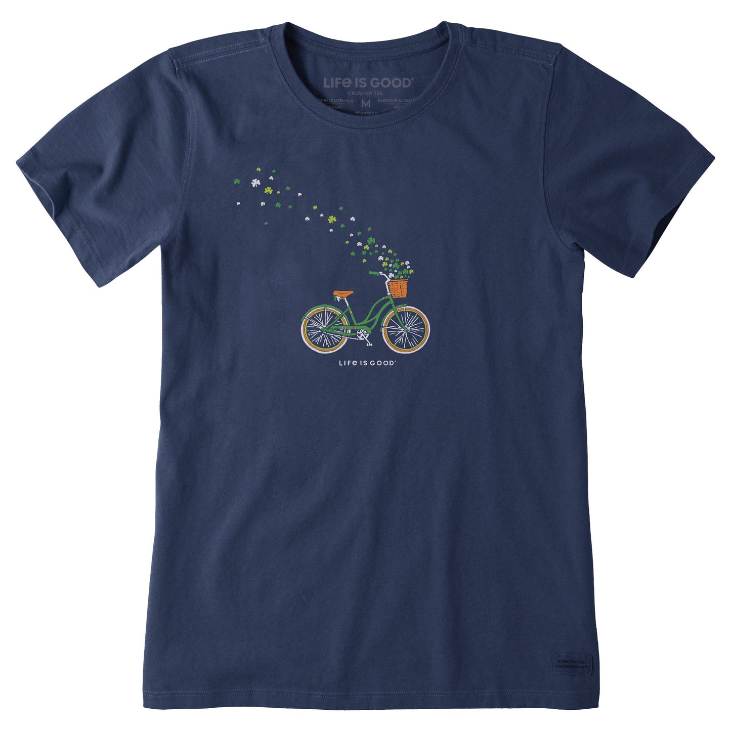Women's Shamrock Bike Short Sleeve Crusher Tee