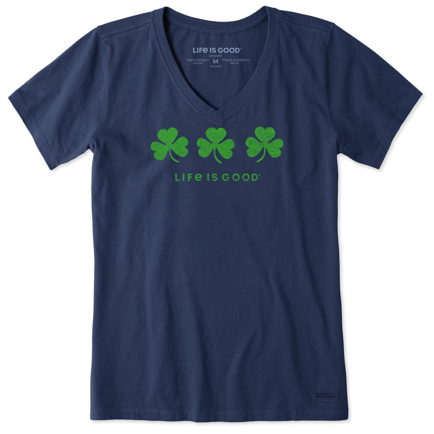 Women's Three Shamrocks Short Sleeve Crusher Vee