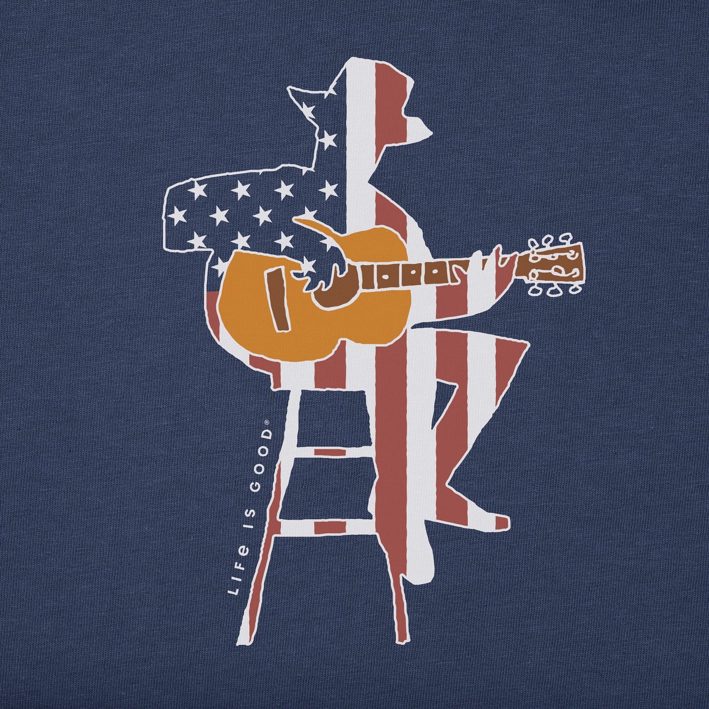 Men's Americana Guitarist Short Sleeve Crusher-LITE Tee