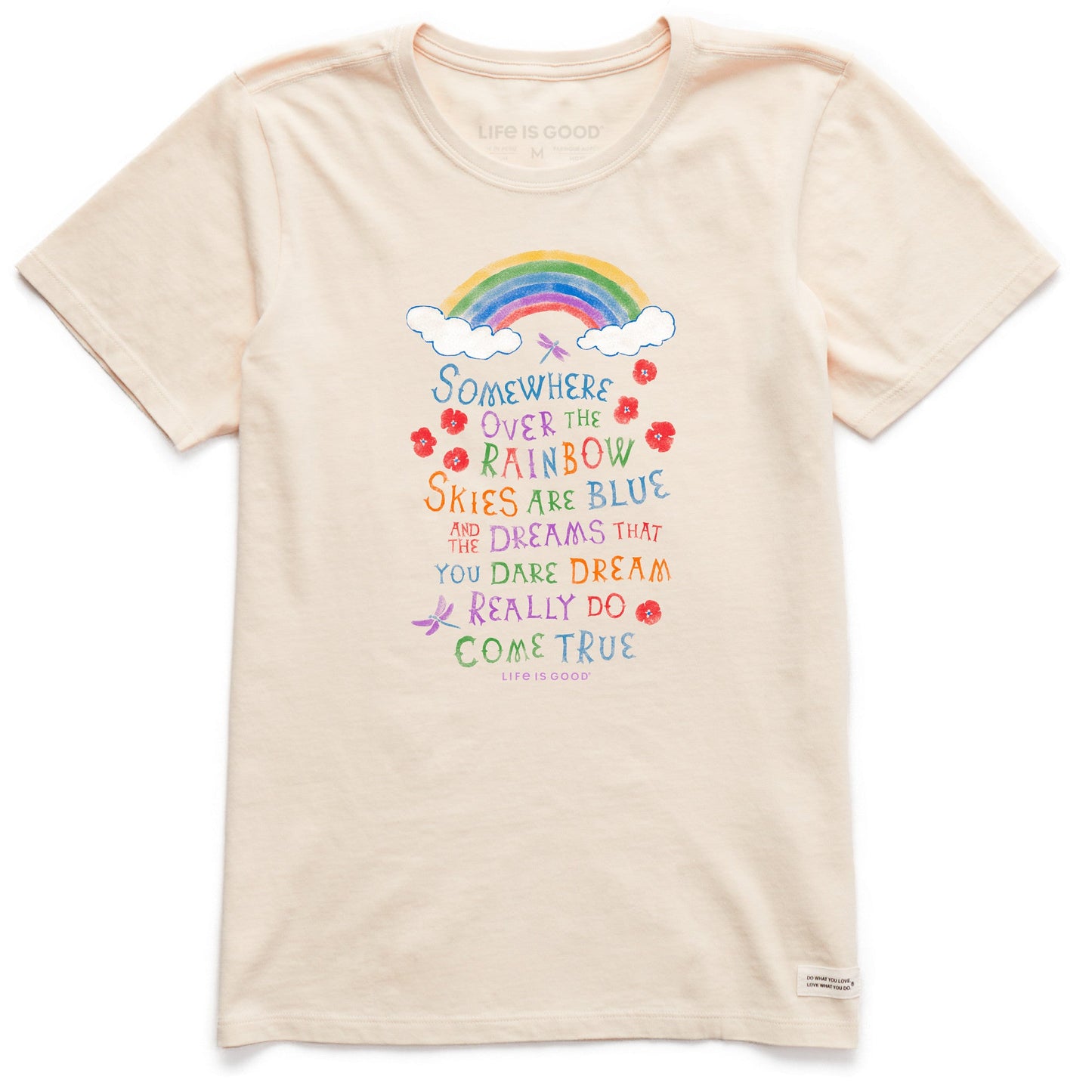Women's Wizard of Oz Somewhere Over the Rainbow Short Sleeve Crusher Tee
