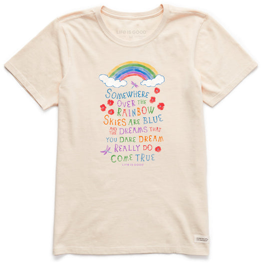 Women's Wizard of Oz Somewhere Over the Rainbow Short Sleeve Crusher Tee