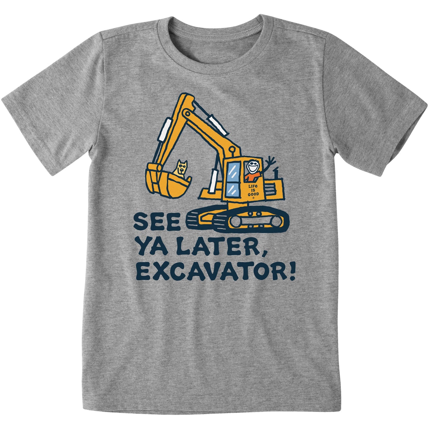 Kids Jake and Rocket Excavator Short Sleeve Crusher Tee