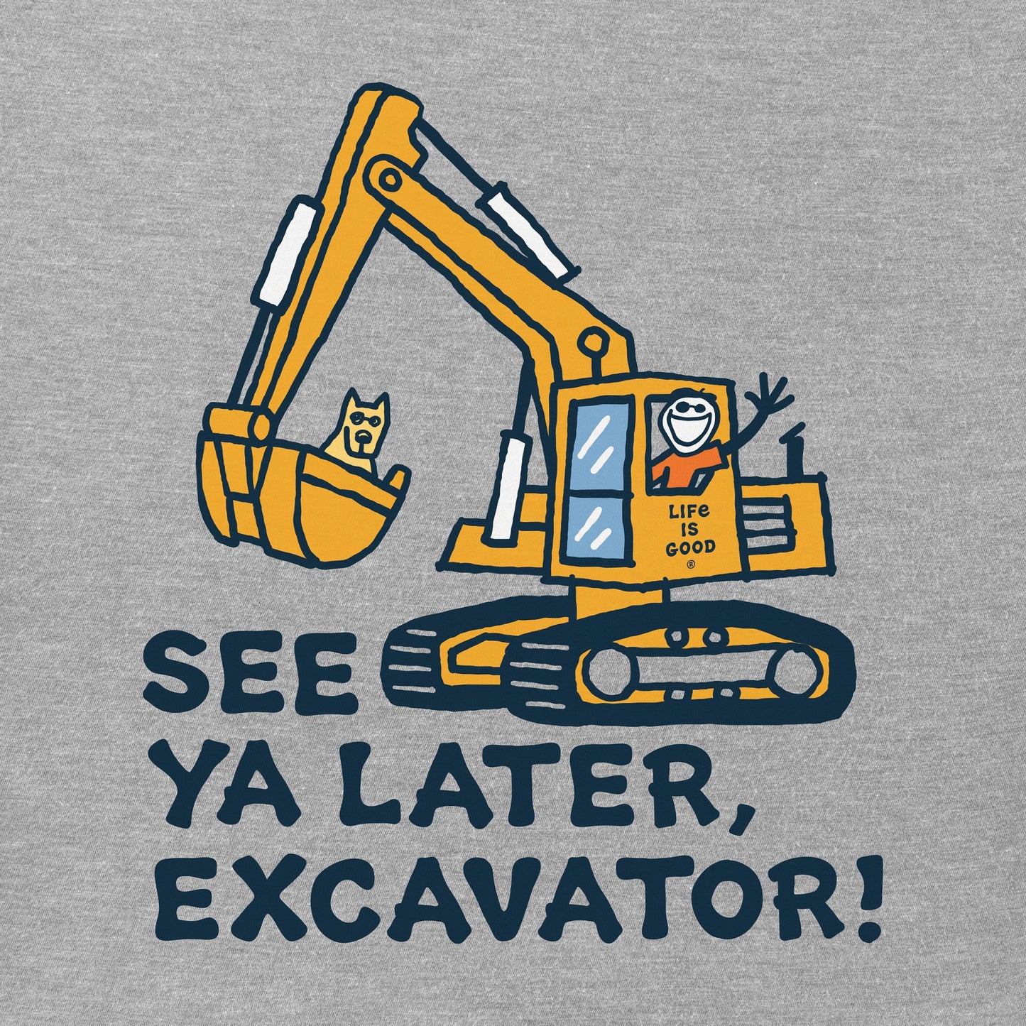 Kids Jake and Rocket Excavator Short Sleeve Crusher Tee