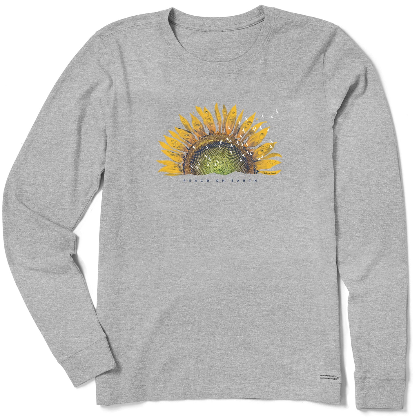 Women's Sunflower Dew Peace on Earth Long Sleeve Crusher Tee