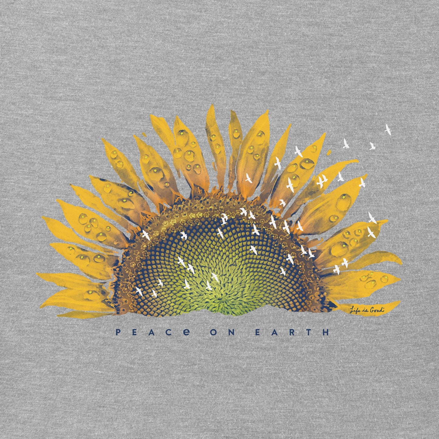 Women's Sunflower Dew Peace on Earth Long Sleeve Crusher Tee