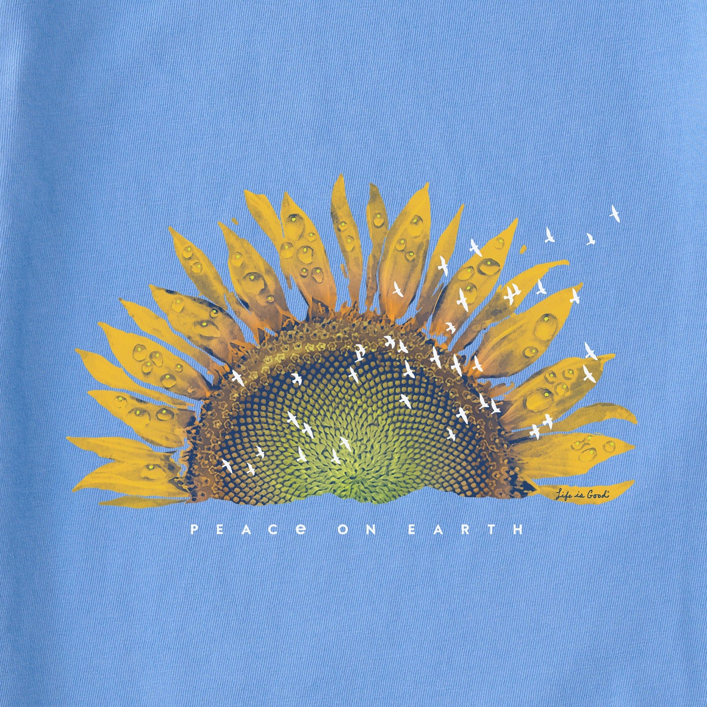 Women's Sunflower Dew Peace on Earth Long Sleeve Crusher Tee