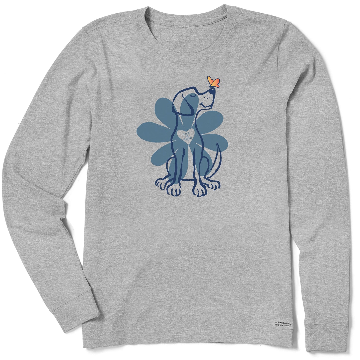 Women's Spring Daisy Dog Long Sleeve Crusher Tee