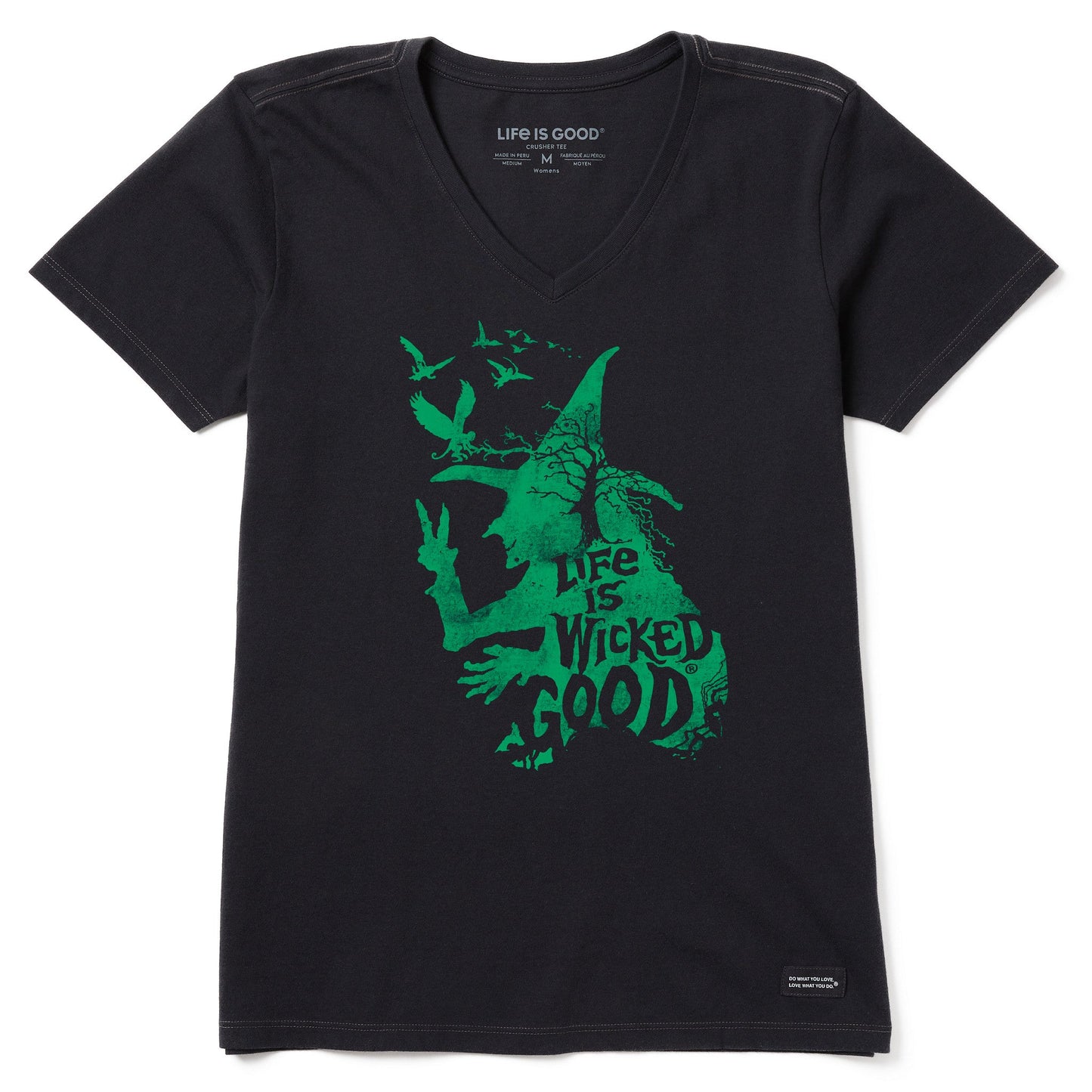 Women's Wizard of Oz Life is Wicked Good Witch Short Sleeve Vee