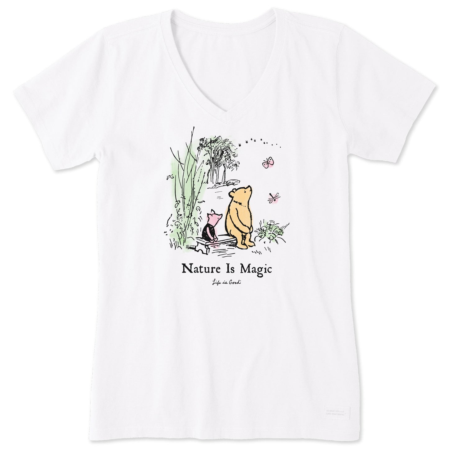 Women's Winnie & P Nature is Magic Short Sleeve Crusher Vee