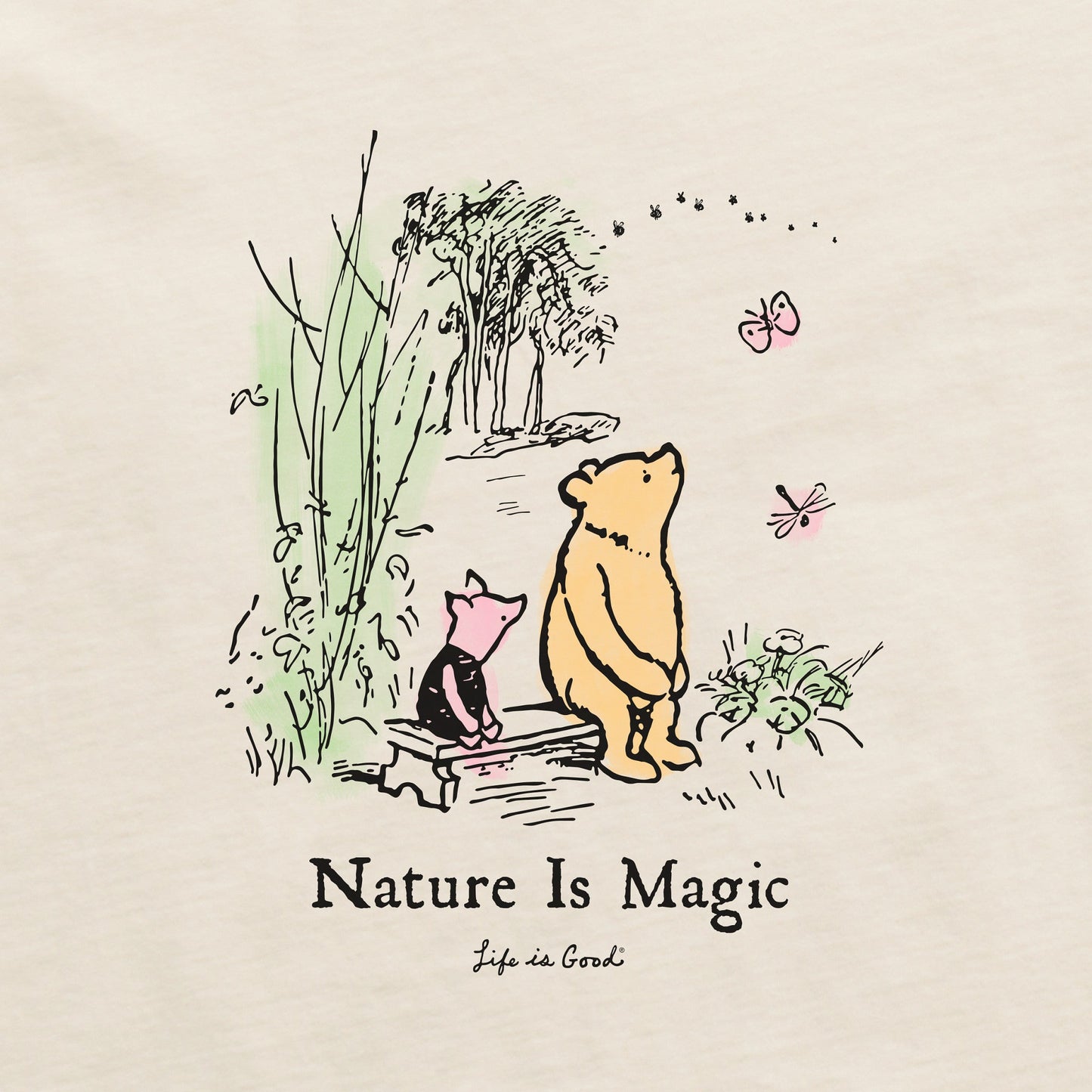 Women's Winnie & P Nature is Magic Short Sleeve Crusher Vee
