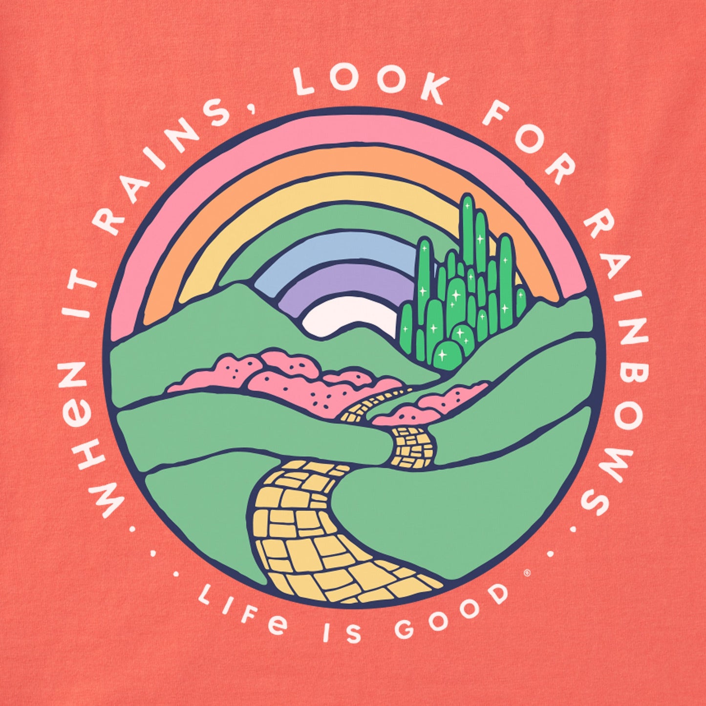 Women's Wizard of Oz Look For Rainbows Short Sleeve Tee