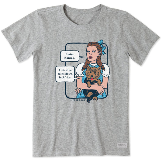 Women's Wizard of Oz I Miss Kansas Short Sleeve Crusher Tee