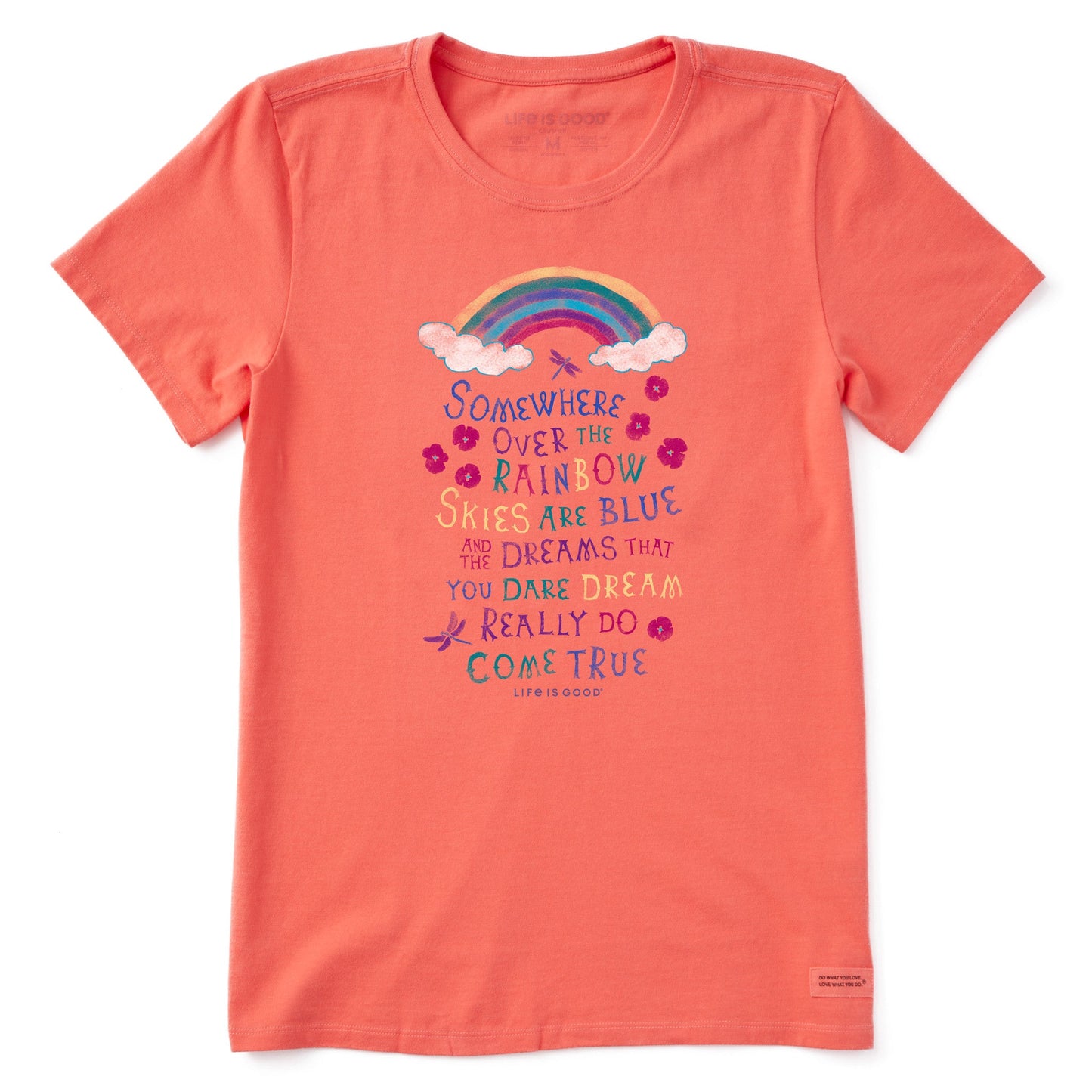 Women's Wizard of Oz Somewhere Over the Rainbow Short Sleeve Crusher Tee
