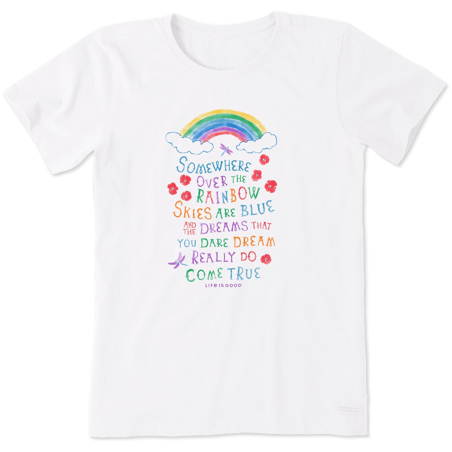 Women's Wizard of Oz Somewhere Over the Rainbow Short Sleeve Crusher Tee