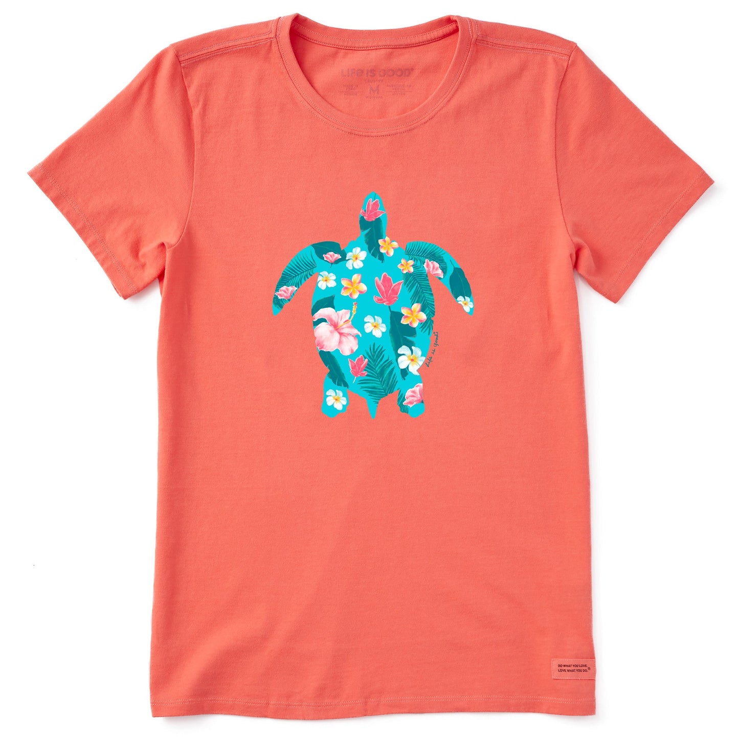 Women's Turtle Flowers Short Sleeve Tee