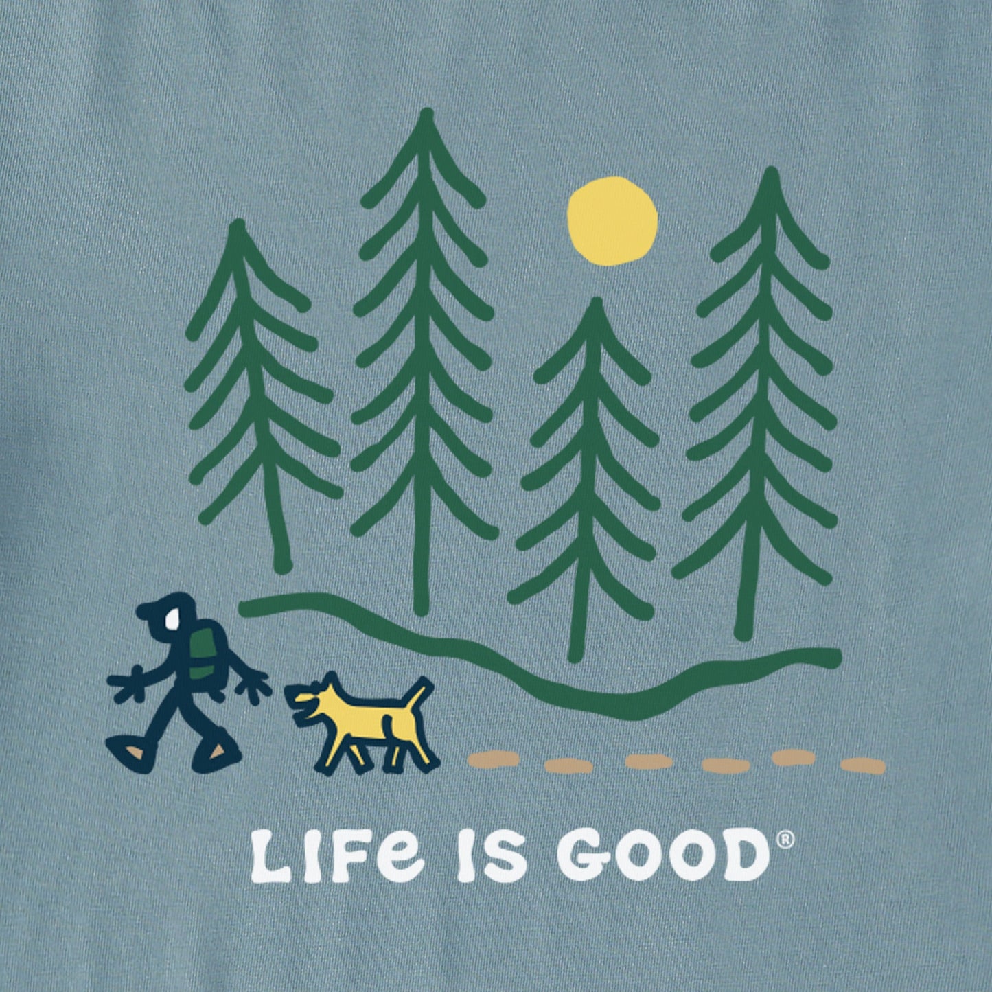 Men's Hiking through the Woods Simply True Fleece Hoodie