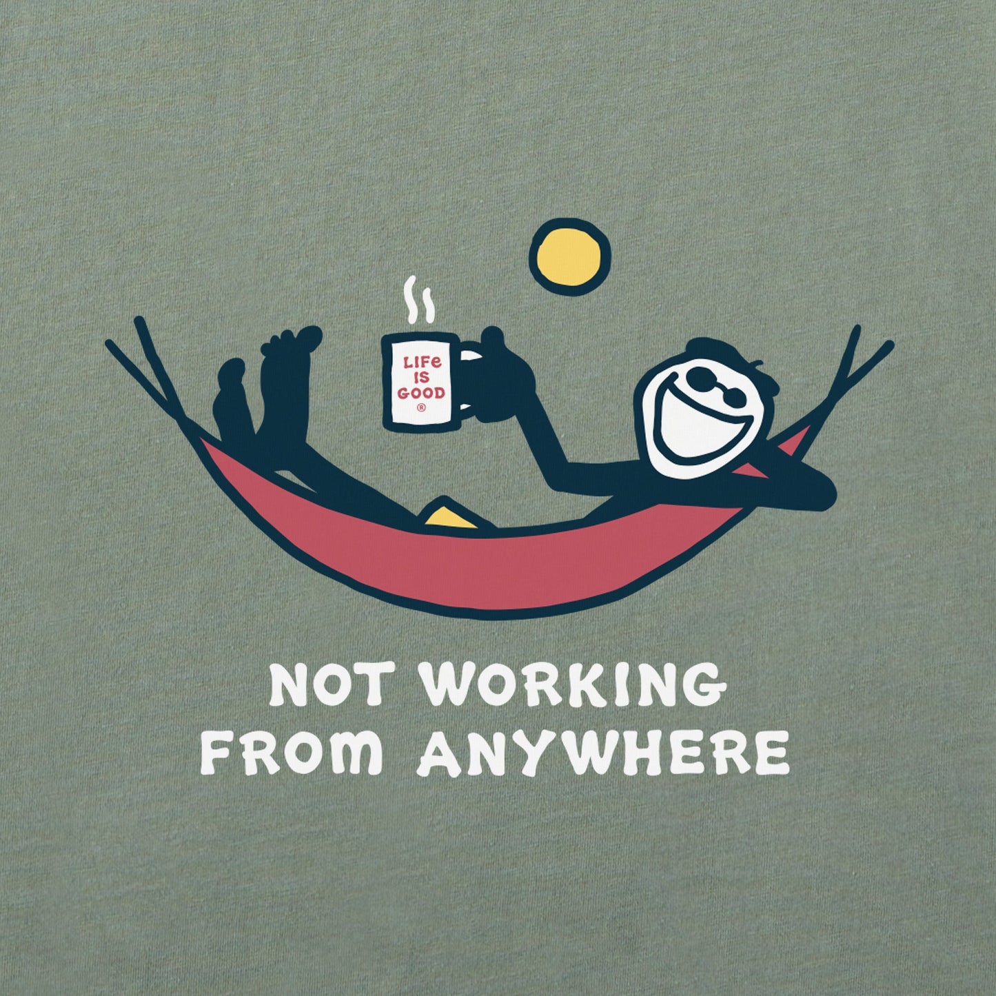 Men's Not Working Hammock Long Sleeve Crusher Tee