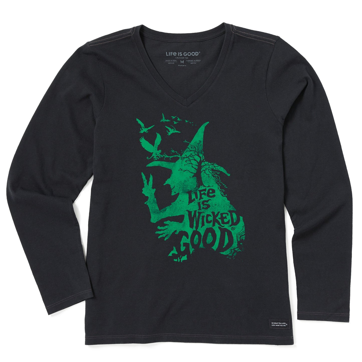 Women's Wizard of Oz Life is Wicked Good Witch Long Sleeve Crusher Vee