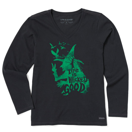Women's Wizard of Oz Life is Wicked Good Witch Long Sleeve Crusher Vee