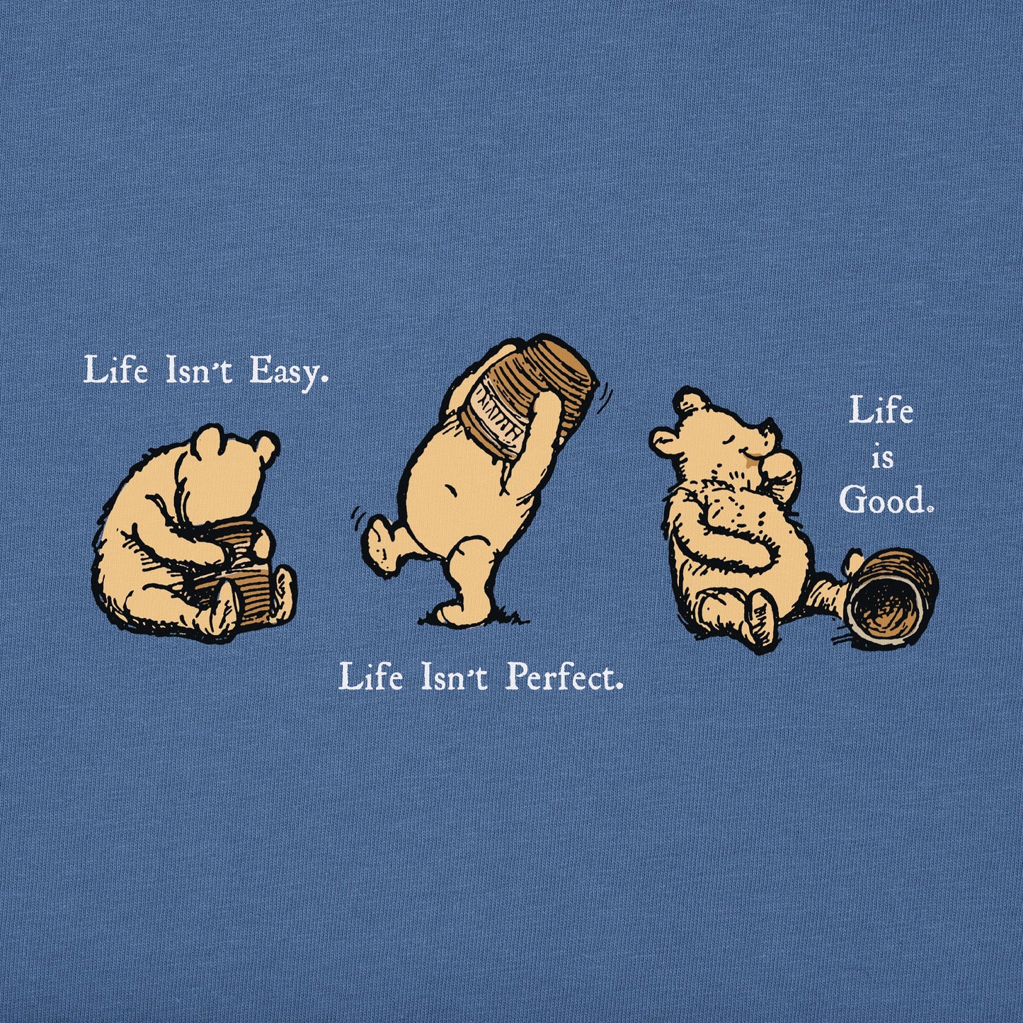 Women's Winnie Life isn't Easy Long Sleeve Crusher Vee