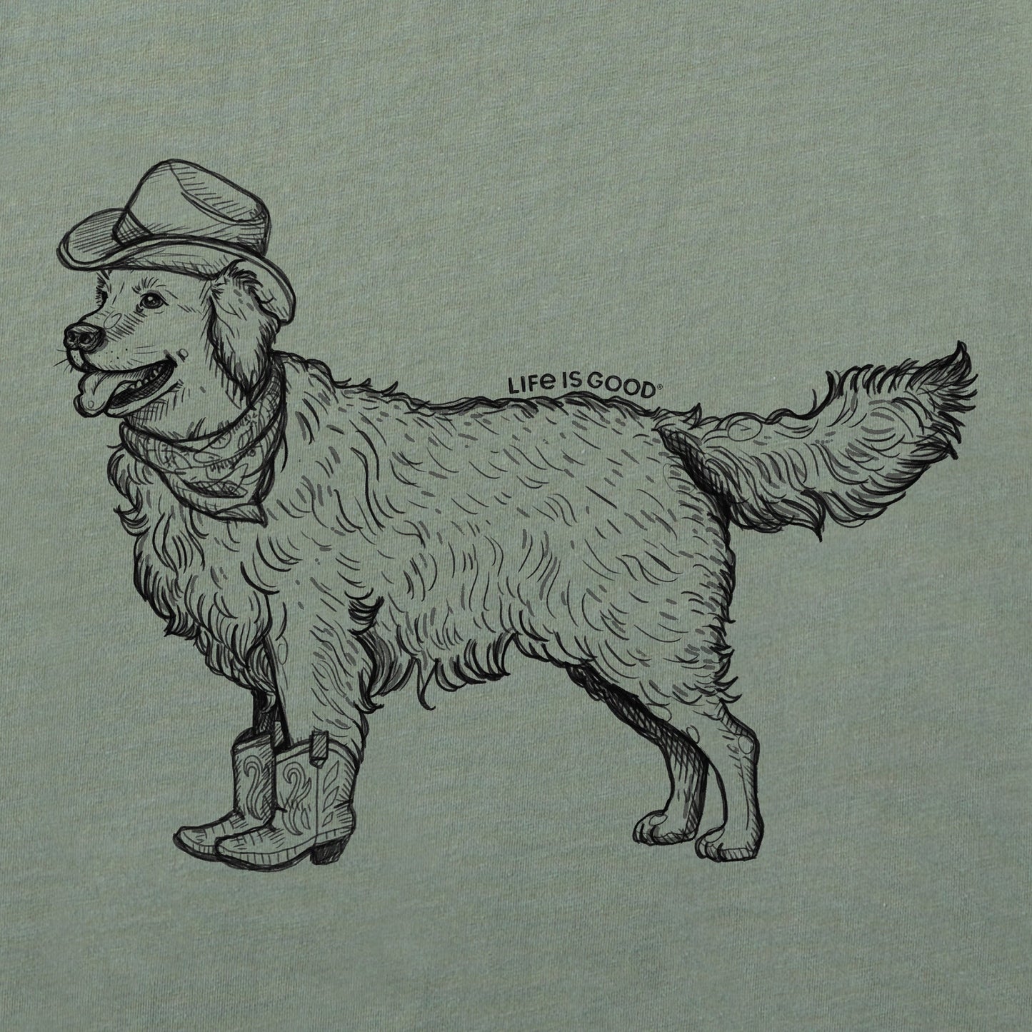 Men's Pen and Ink Golden Short Sleeve Crusher Tee