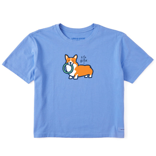 Women's Style Corgi Short Sleeve Crusher Boxy Tee