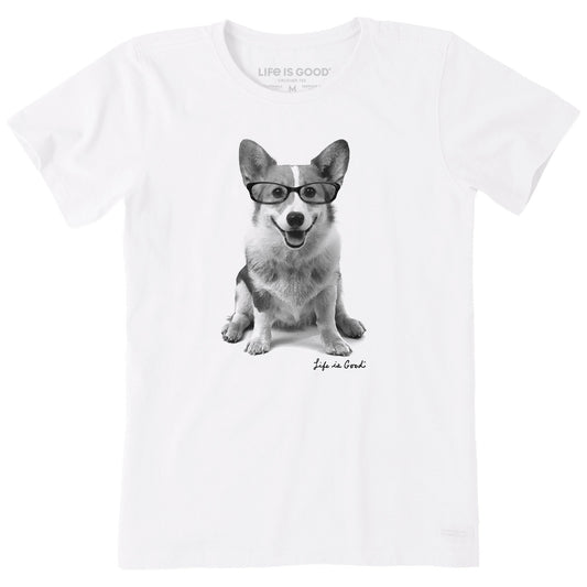 Women's Smart Corgi Short Sleeve Crusher Tee