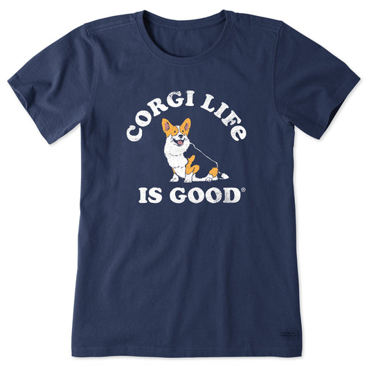 Women's Corgi is Good Short Sleeve Crusher Tee