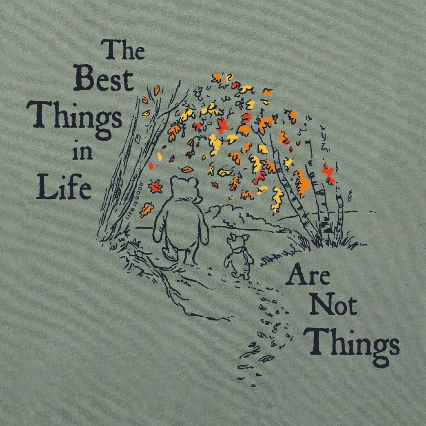 Men's Winnie Best Things Foliage Short Sleeve Crusher Tee