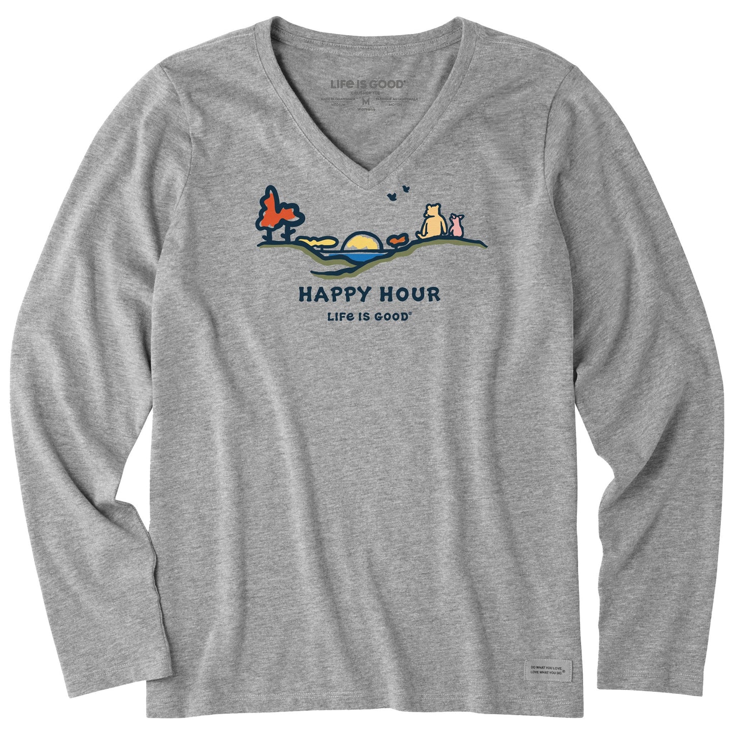 Women's Winnie Fall Happy Hour Long Sleeve Crusher Vee