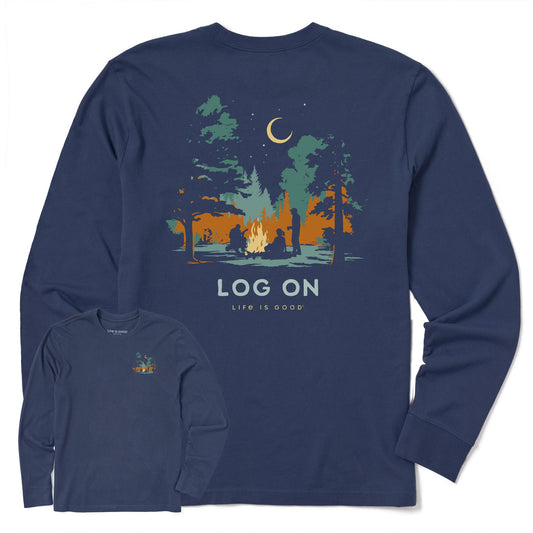 Men's Log On Campfire Long Sleeve Crusher Tee