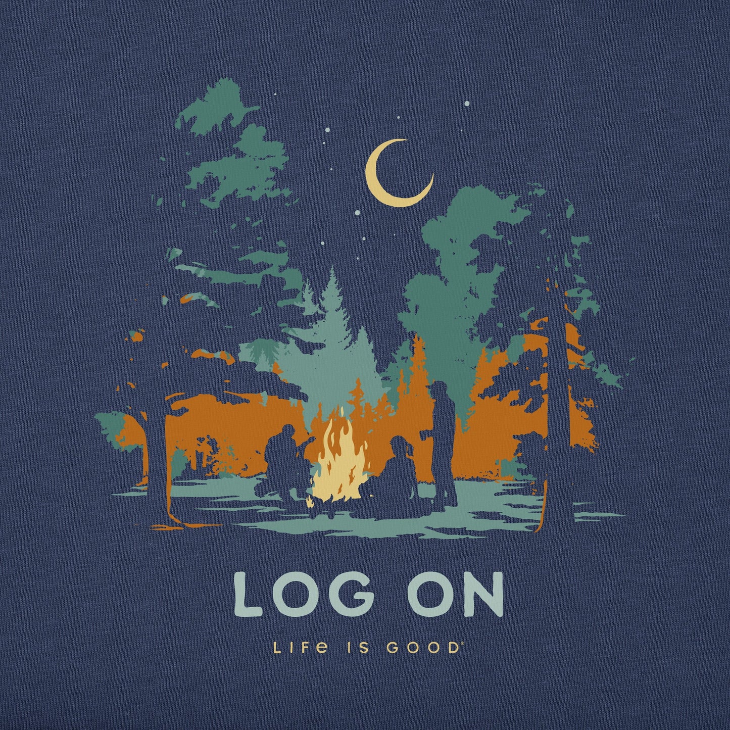 Men's Log On Campfire Long Sleeve Crusher Tee