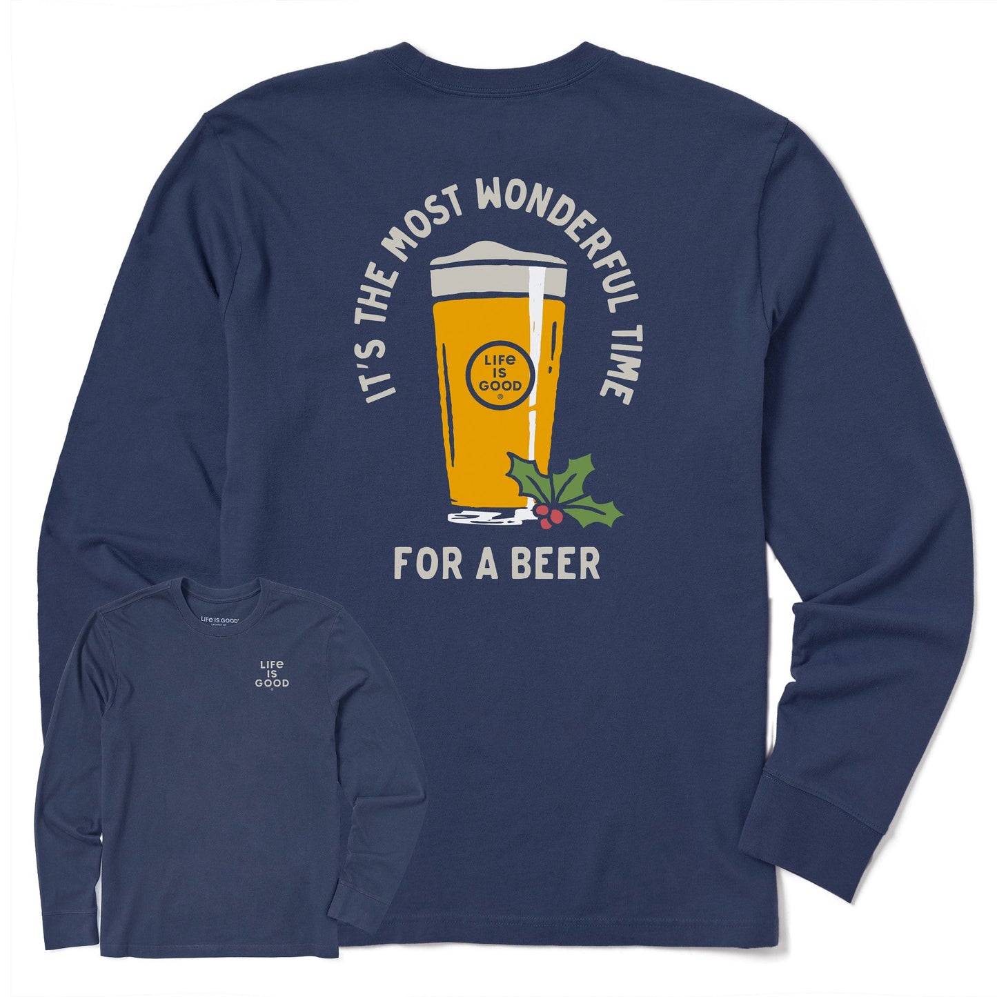 Men's Time for a Beer Long Sleeve Crusher Tee
