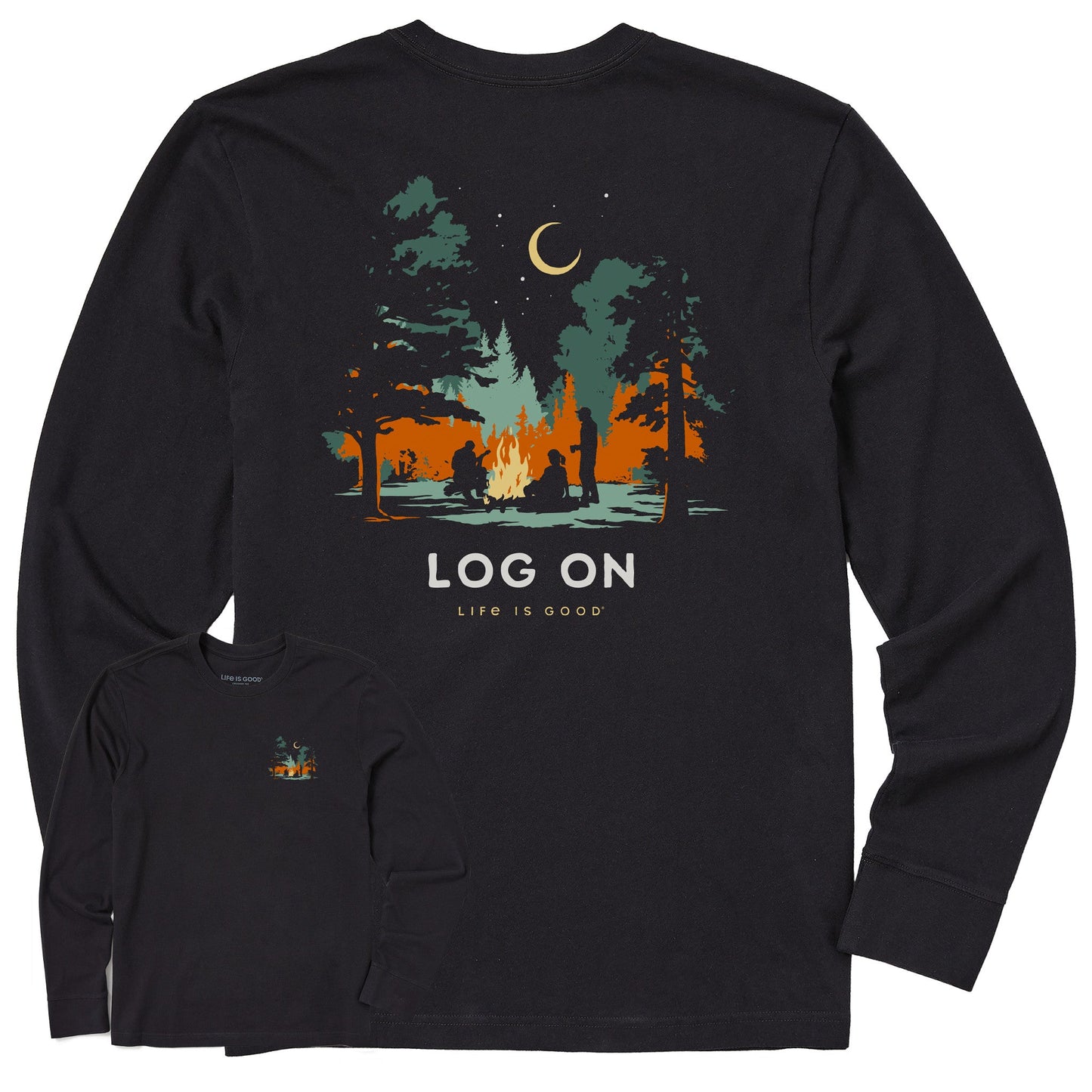 Men's Log On Campfire Long Sleeve Crusher Tee