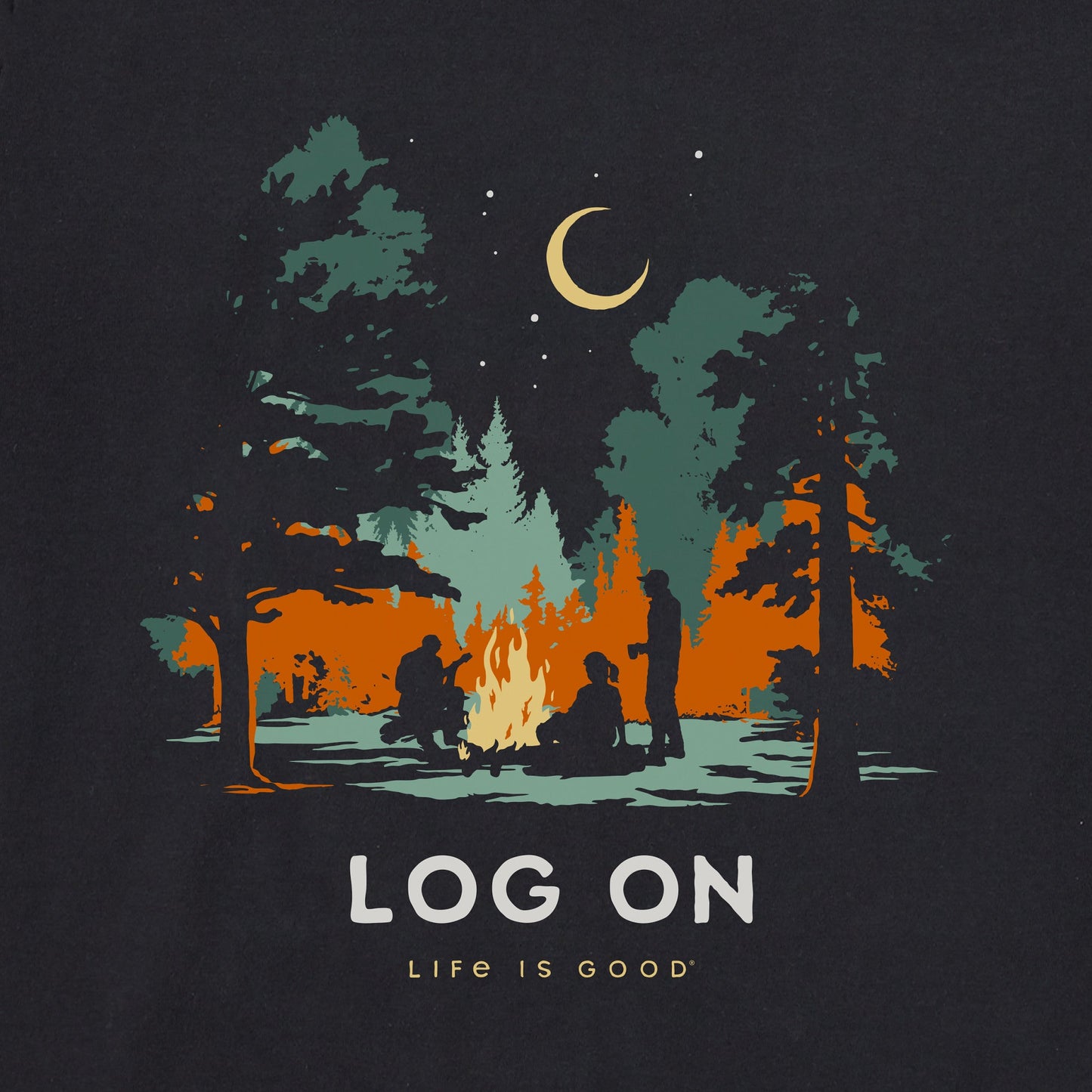 Men's Log On Campfire Long Sleeve Crusher Tee