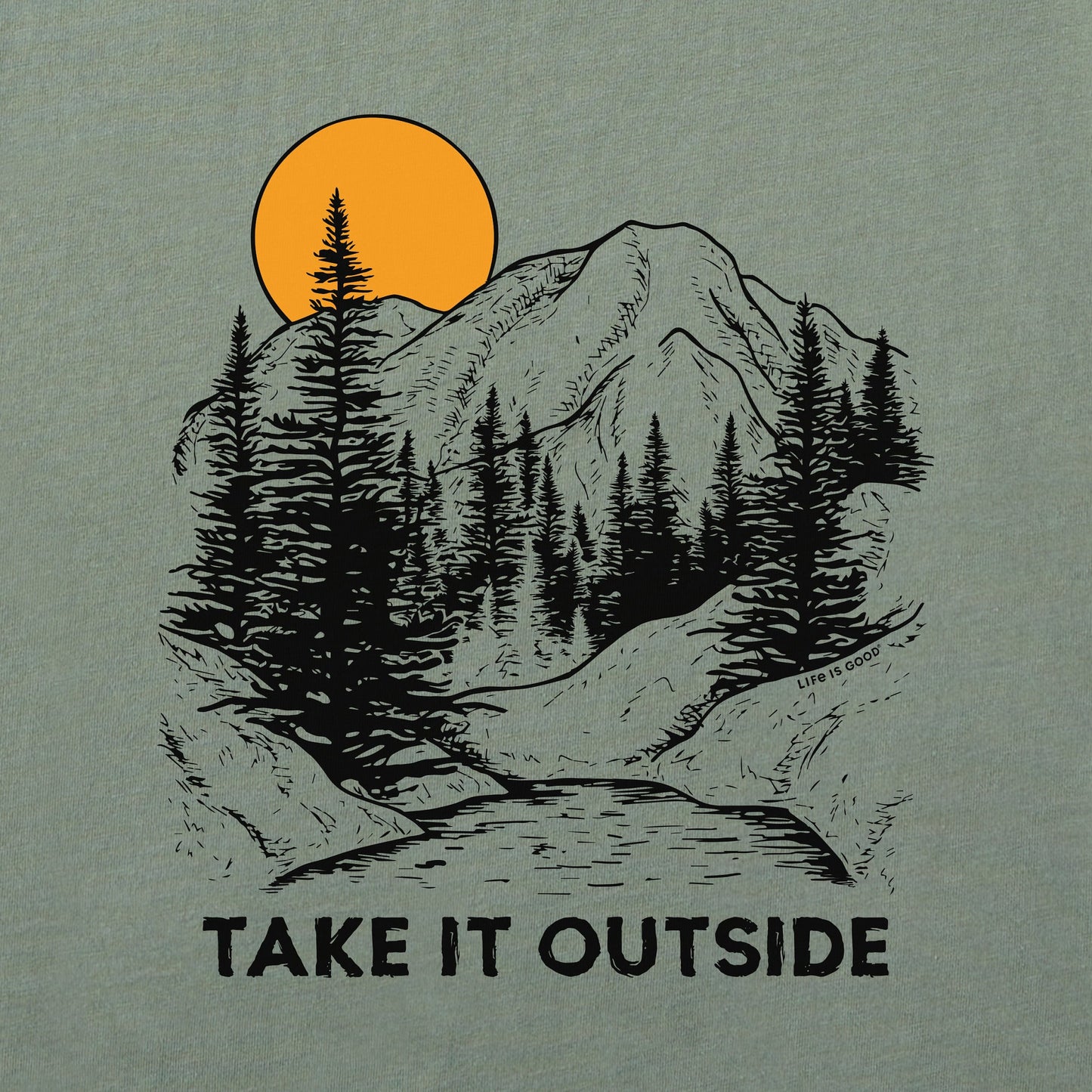 Men's Take it Outside Mountains Long Sleeve Crusher Tee