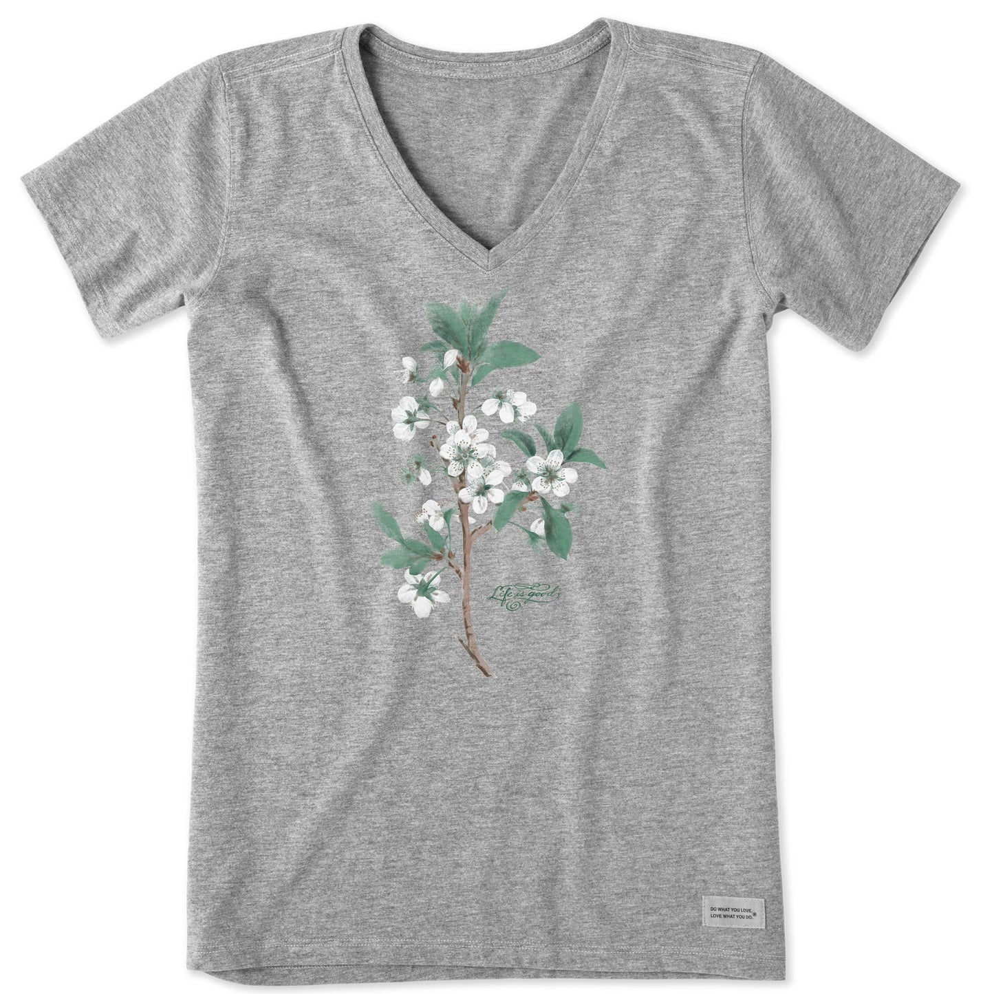 Women's Antique Plum Blossom Painting Short Sleeve Crusher Vee