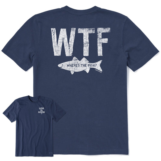 Men's WTF Where's the Fish Short Sleeve Crusher Tee