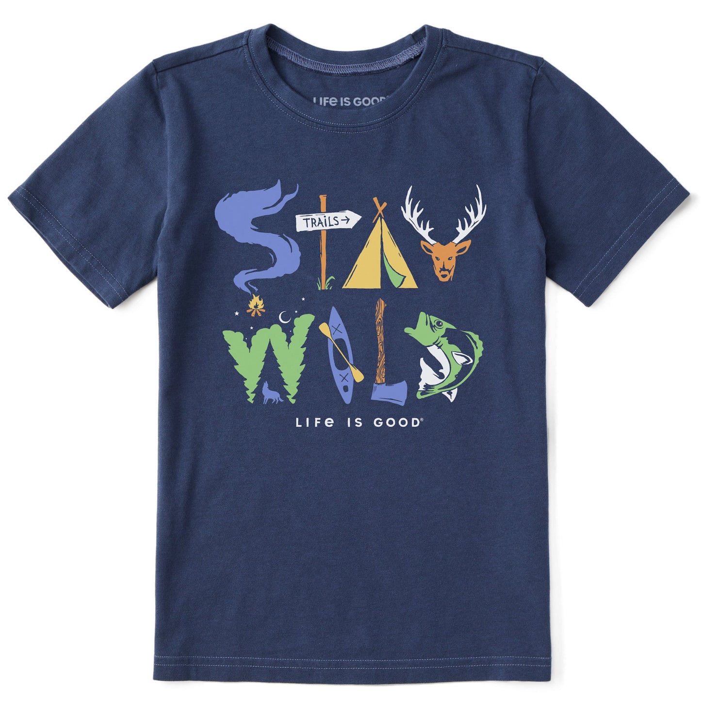 Kids Stay Wild Short Sleeve Crusher Tee