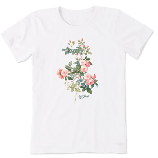 Women's Strength in Softness Antique Flowers Short Sleeve Tee