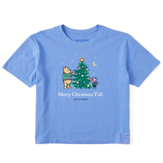 Women's Winnie Merry Christmas Y'all Short Sleeve Crusher Boxy Tee