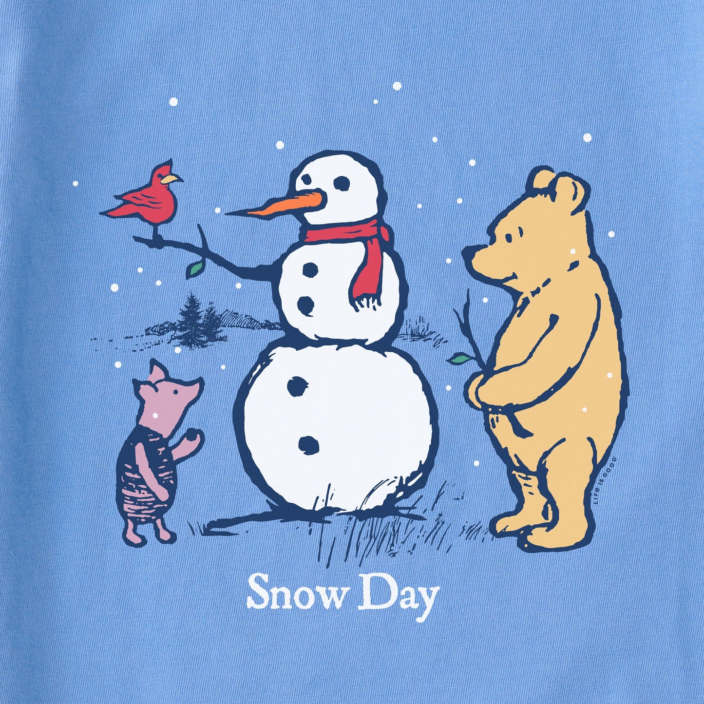 Women's Winnie Snowman Snow Day Long Sleeve Crusher Tee