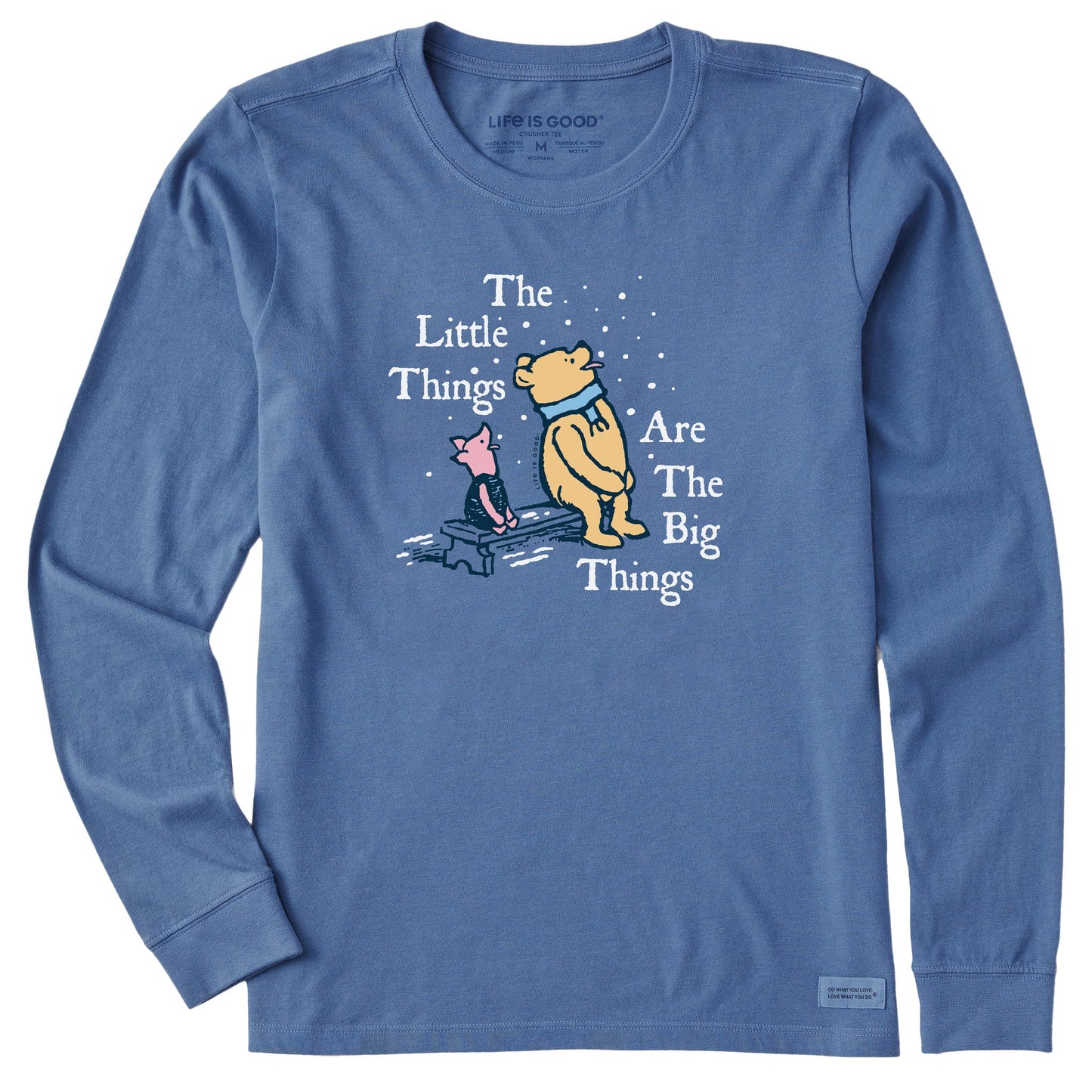 Women's Winnie Little Things are the Big Things Long Sleeve Crusher Tee