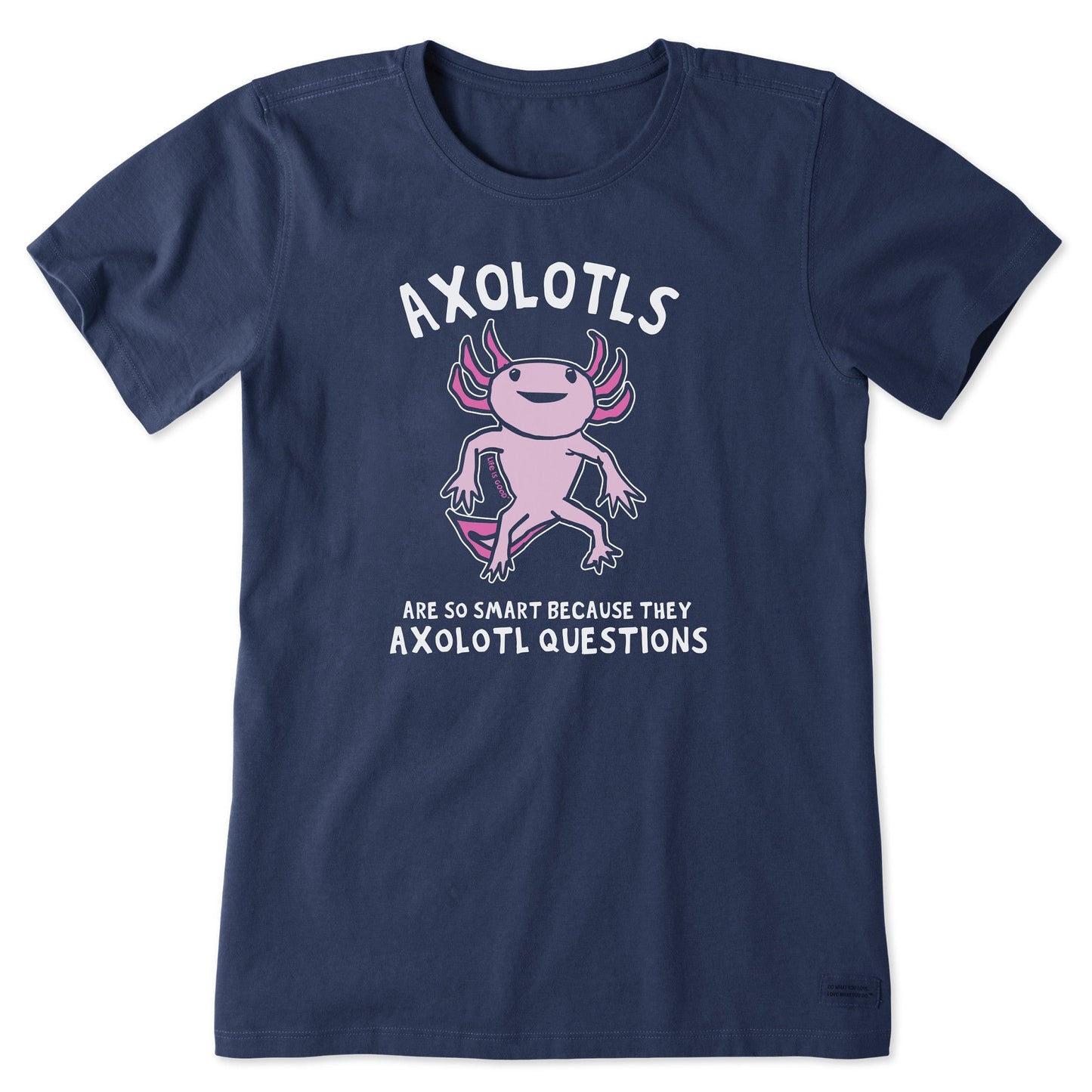Women's Axolotls Questions Short Sleeve Crusher Tee