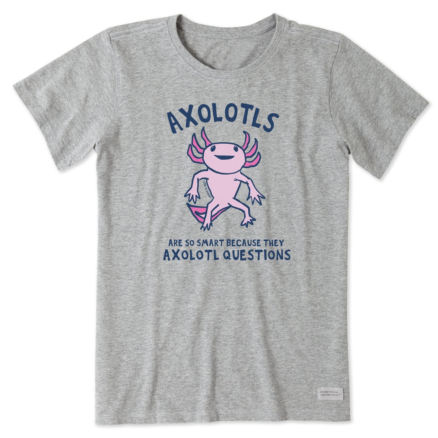 Women's Axolotls Questions Short Sleeve Crusher Tee