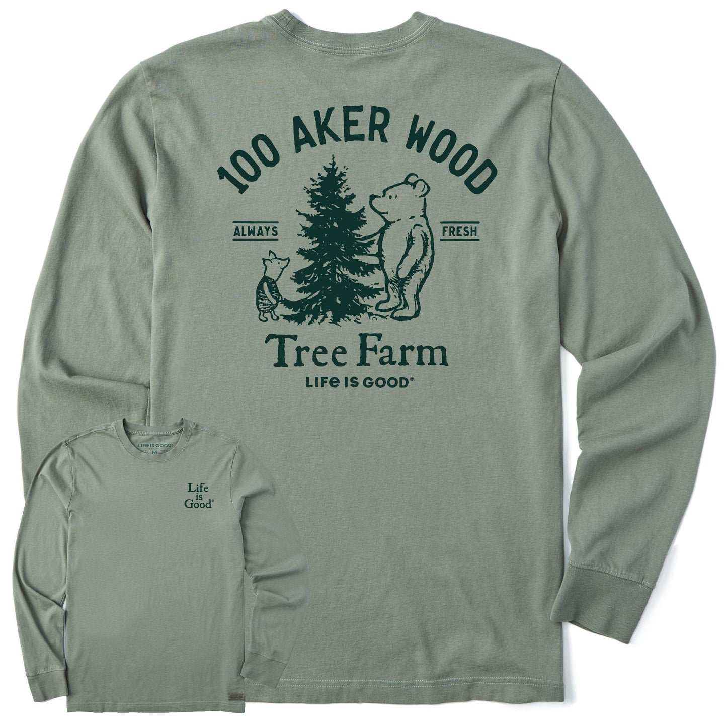 Men's Winnie 100 Aker Tree Farm Long Sleeve Crusher Tee