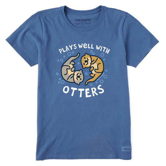Women's Plays Well With Otters Short Sleeve Tee