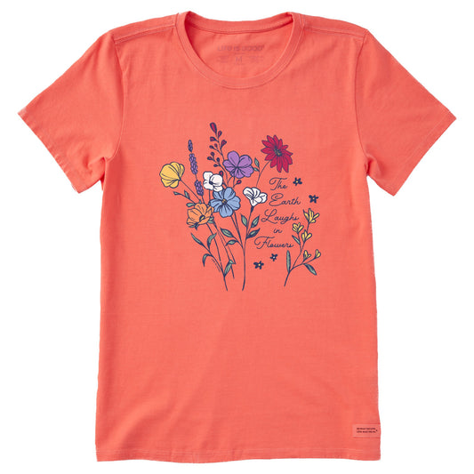 Women's Earth Laughs in Flowers Short Sleeve Tee